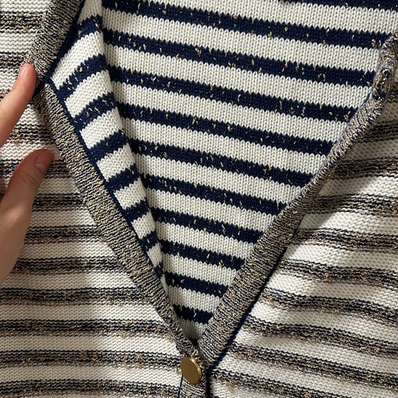 Metallic Banana Republic striped cardigan, Sz S - Picture 6 of 6